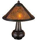 14 Inch H Van Erp Amber Mica Accent Lamp Table Lamps
