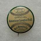   American League Baseball Pin, A.J. Reach Co. Bastian Brothers