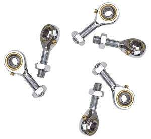 THREE PAIR: Tie Rod Ends 8mm LH and RH Threaded for racing karts Heim 
