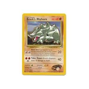  Pokemon Gym Heroes Unlimited Rare Brocks Rhyhorn 22/132 