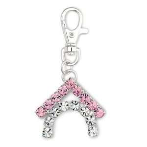  Pink Large Doghouse Collar Charm