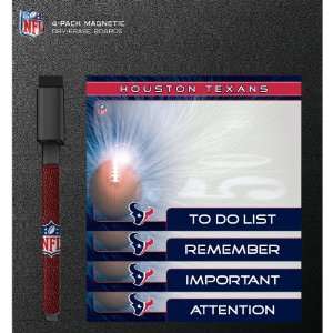  Turner Houston Texans Magnetic To Do Notes, 4 Pack 