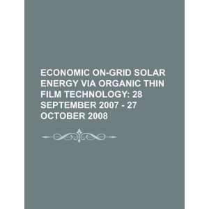  Economic on grid solar energy via organic thin film 
