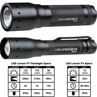 LED Lenser P7 / P3 LED Flashlight Combo (Brand New In Gift Box) 880062 