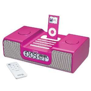 Ihome IH8P Ipod Clock Radio IH8 in Pink: MP3 Players 