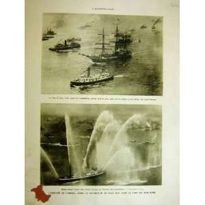   1930 French Print Byrd Arrive New York From South Pole
