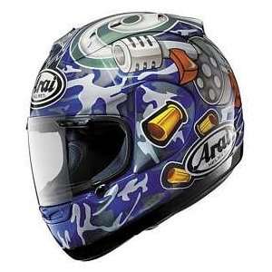   RX7 CORSAIR TOMMY GUN BLUE SM MOTORCYCLE Full Face Helmet: Automotive