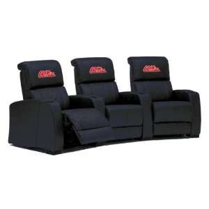   Ole Miss Rebels Leather Theater Seating/Chair 4Pc: Sports & Outdoors