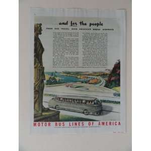  Motor Bus Lines of America. 40s full page print ad. (highway/bus 