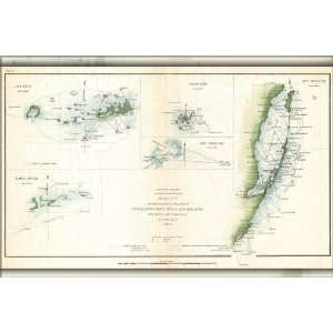 1853 Map of Florida Keys, Biscayne Bay, Key West, and Cedar Keys   24 