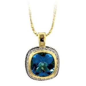  Kate Bisset Two tone Blue CZ Pendant Jewelry