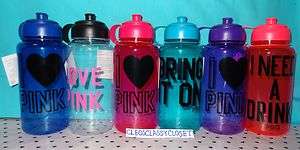 NWT Victoria Secret PINK LOVE Pull Top Water Bottle 32 oz  