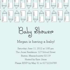    Baby Shower Invitations   Blue Bottle Bonanza   Set of 15: Baby