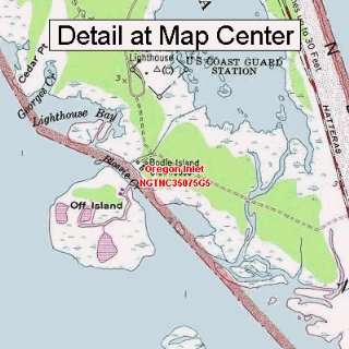 USGS Topographic Quadrangle Map   Oregon Inlet, North Carolina (Folded 