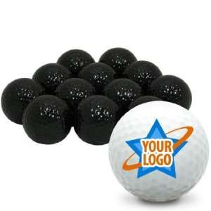  Blank Black Logo Golf Balls