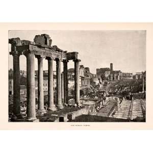  Rome Forum Italy Pillar Column Ancient City Plaza Ruins City Market 