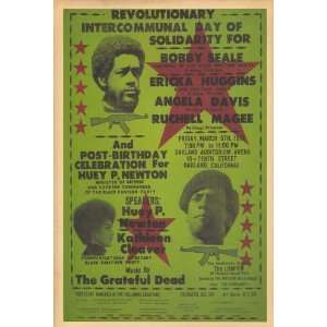 Grateful Dead   The Black Panther Party Concert Poster (1971) Oakland 