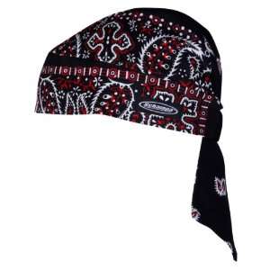  Schampa Black Ground White/Red Paisley Old School Rat Tail 
