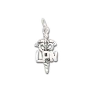  Sterling Silver LPN Charm: Arts, Crafts & Sewing