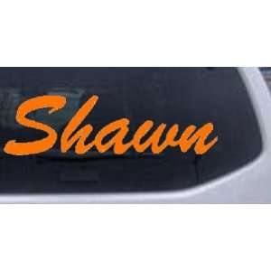 Shawn Names Car Window Wall Laptop Decal Sticker    Orange 26in X 7 