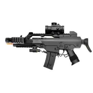 com Spring CQB G36 Rifle FPS 250 Flashlight, Laser, Scope Airsoft Gun 
