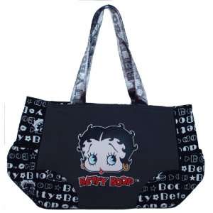  Betty Boop Roomy Black Stars Handbag (BBCF 334.GY 