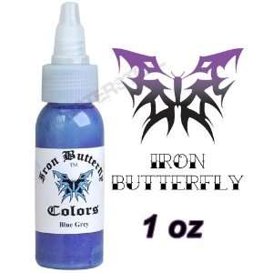  Iron Butterfly Tattoo Ink 1 OZ Blue Grey Pigment NEW NR Health 