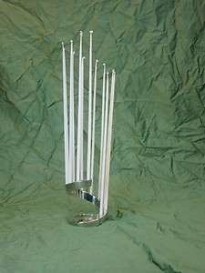   Modern DANSK Silver Candle Holder, 15 Taper Candles, Bertil Vallien