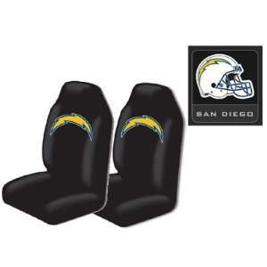  3 Piece San Diego Chargers Automotive Interior Gift Set 