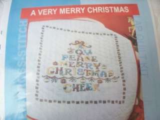 Very Merry Christmas cross stitch Quilt Kit  