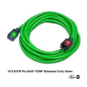  15 14/3 SJTW Pro Glo Extension Cord w/CGM Green
