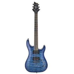 Cort KX1Q Electric Guitar w EMG Pickups w Coil Taps Quilt Top Blue Set 