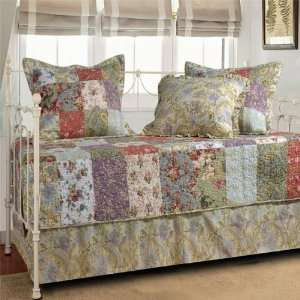 Blooming Prairie Floral 5 Piece Daybed Quilt Set