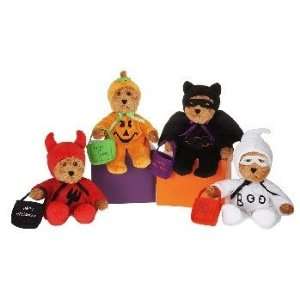 Teddy Bears in Halloween Costumes(Costume=Black Bat)
