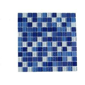  Blue Mixed Glass Mosaic Tile / 220 sq ft: Home & Kitchen