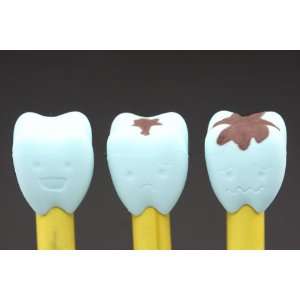    Japanese Eraser Iwako Teeth Pencil Topper (Blue) Toys & Games