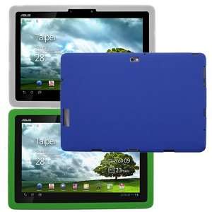 Premium Skque 3PCS Silicone Skin Case(color:Clear,Blue,Green) for Asus 