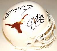   Shipley Duel Autographed Texas Longhorns Schutt Mini Helmet  