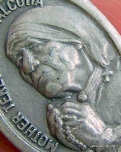 Silver P Medal Mother Teresa Of Calcutta Pray Italy NR  