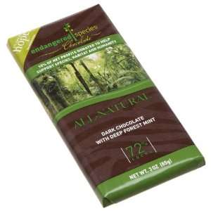 Endangered Species Rainforest, Dark Chocolate (72%) with Deep Forest 