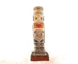 Teotihuacan handmade vintage clay Aztec/Toltec Tula giant figurine 