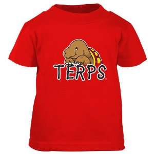  Maryland Terrapins Red Infant Mascot T shirt: Sports 