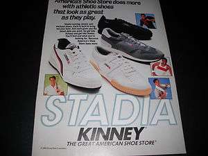   Stadia Sneakers Athletic Shoes   Tennis Player 1986 Magazine Print Ad