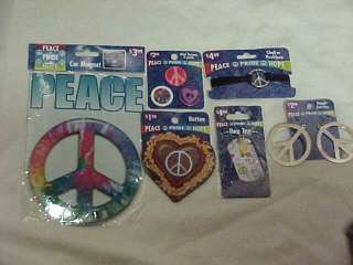 12pc Peace Pride Hope JEWELRY Lot Necklace Button Mag  