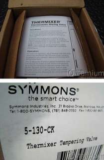 Symmons Thermixer Tempering Valve 5 130 CK, NIB  