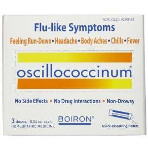 Boiron Oscillococcinum, Natural Flu Relief 6 doses (Pack of 3)