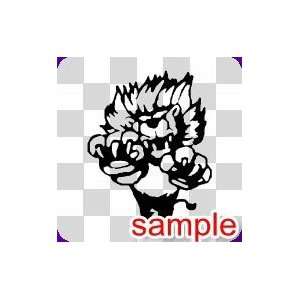  ANIMAL POUNCING LION WHITE VINYL DECAL STICKER Everything 