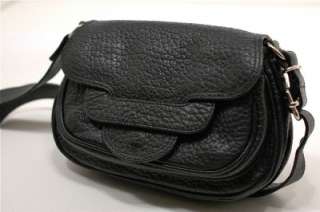 GROOM PARIS Black Pebble Leather Handbag Brand New without Tags Made 