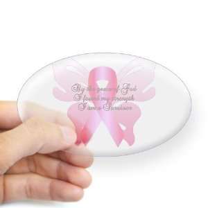  BREAST CANCER Breast cancer Oval Sticker by  