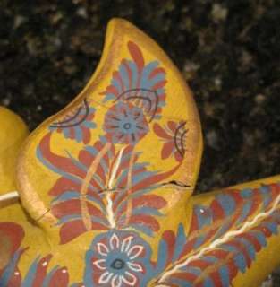 Hanging Old Mexican Pottery Bird Wings Up Golden Brown  